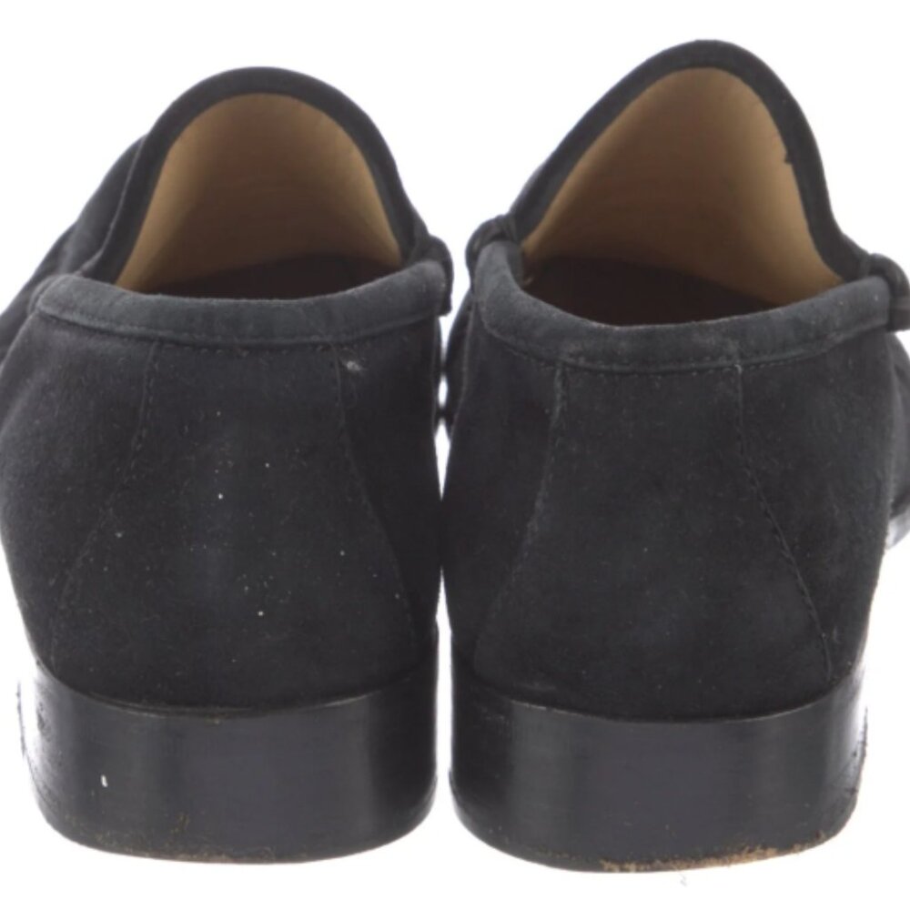Women's Gucci Horsebit Loafers - Black Suede - Picture 4 of 5